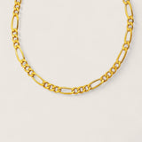 The Gilded Stride – 3.5mm Gold Figaro Chain