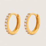 CZ Front Huggie Earrings