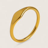 The Sleek Emblem – Thin Signet Ring