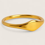 The Sleek Emblem – Thin Signet Ring