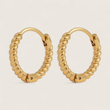 The Twine Hoops – Steel Mini Earrings