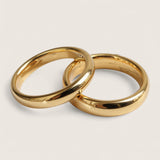 Evermore Band – Gold Beveled Tungsten Ring