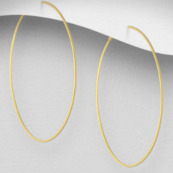 Gold Plated Sterling Silver Hoops