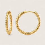 The Spiral – Sterling Silver Twisted Hoop Earrings