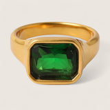 Royal Soleil - Color CZ Signet Ring