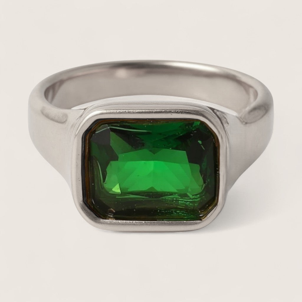 Royal Soleil - Color CZ Signet Ring