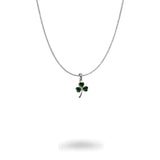 Green CZ Shamrock Necklace
