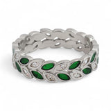 The Verdant Bloom – CZ Vine Leaf Ring