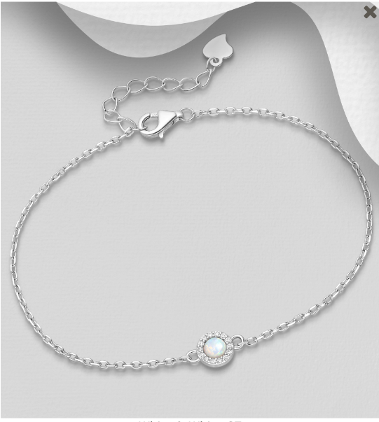 Halo Opal Chain Bracelet
