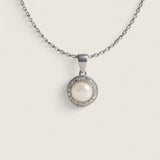 The Halo Pearl – Sterling Silver Necklace