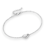 Puff Heart Chain Bracelet