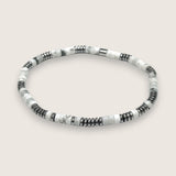 Hematite & Gemstone Disc Stretch Bracelet