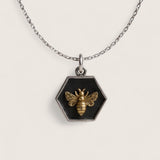 Hexagon Bee Necklace