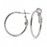 Sterling Silver Clip Hoop Earrings 2mm