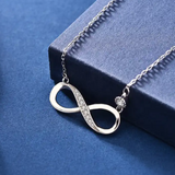 CZ Feature Infinity Necklace