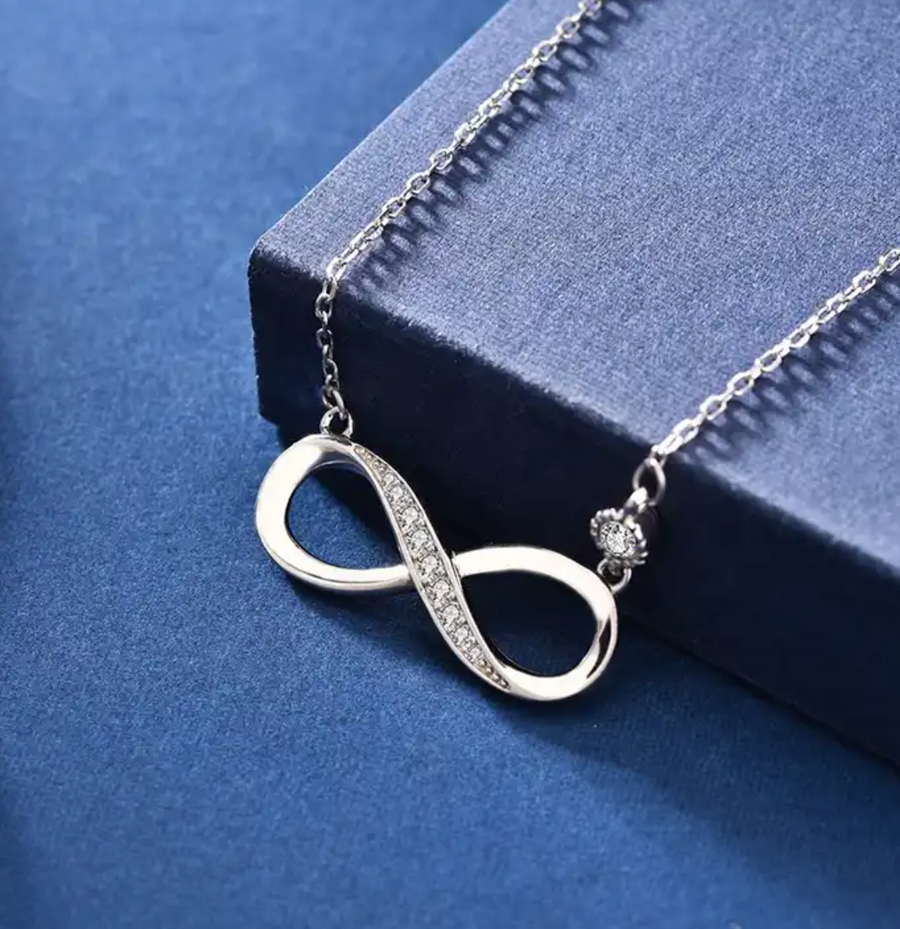 CZ Feature Infinity Necklace