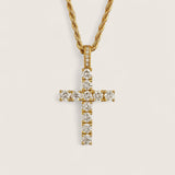 The Icebound Testament – CZ Cross Necklace