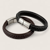 The Stratus Band – Braided Leather Bracelet