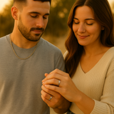 The Solis Solitaire –  Flat Stainless Steel Ring
