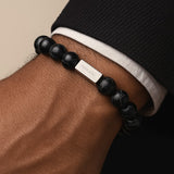 The Obsidian Vein – Black Turquoise Bracelet