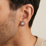 The Celeste – Pavé Dome Stud Earrings