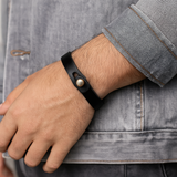 The Outrider – Flat Leather Bracelet