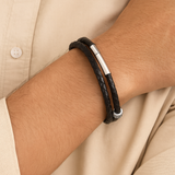 Eternal Wrap – Leather CZ Bracelet