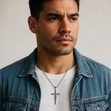The Saviour – Steel Crucifix Necklace