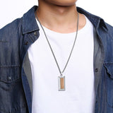 Vanguard Rose – Wood Dogtag Necklace