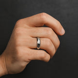 Argent Arc Ring – Sterling Silver Dome Band