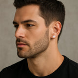 Glacial Ice CZ Studs – Square Earrings