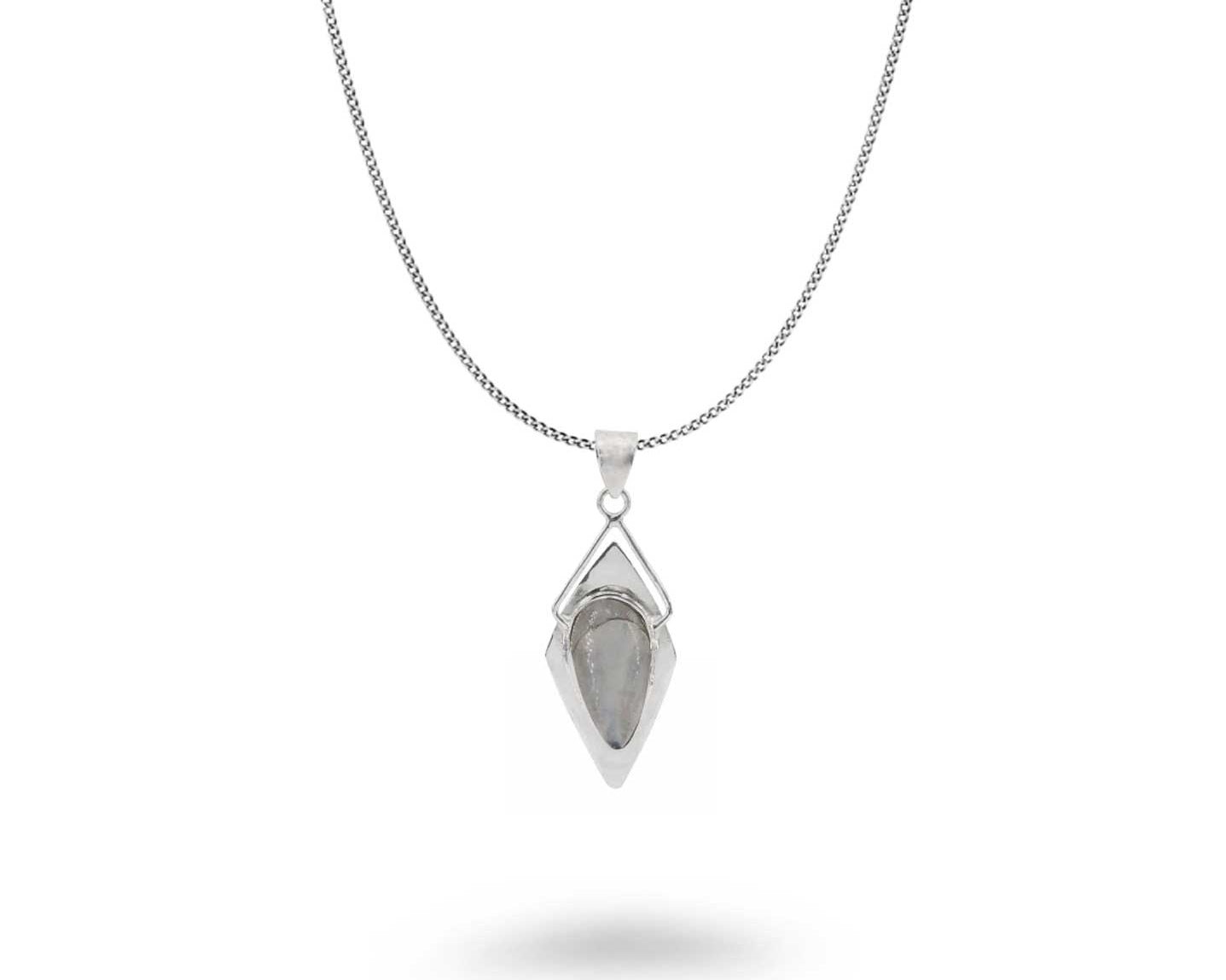 Abstract Diamond Shape Gemstone Necklace