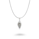 Abstract Diamond Shape Gemstone Necklace