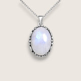 Bali-Inspired Oval Gemstone Necklace