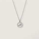 Summit Circle – Mountain Silhouette Necklace