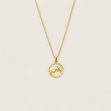 Summit Circle – Mountain Silhouette Necklace