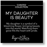 My Daughter is Beauty –Flower Coin Necklace