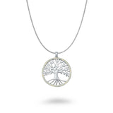Large Opal Halo Tree of Life Necklace