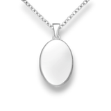 Polished Oval Locket Necklace