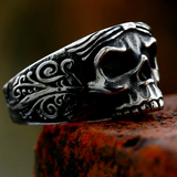 Oxidized Statement Skull Ring