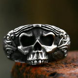 Oxidized Statement Skull Ring