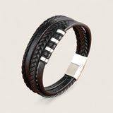 The IronPattern – Leather & Steel Bracelet