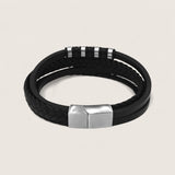 The IronPattern – Leather & Steel Bracelet