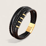 The IronPattern – Leather & Steel Bracelet