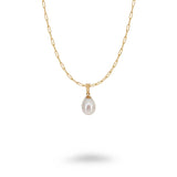 14K Gold Filled Pear Shaped Gemstone Necklace