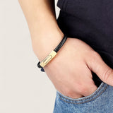 The Sleekline – Premium Leather & Steel Bracelet