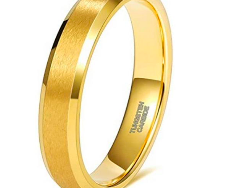 Premium Flat Tungsten Ring