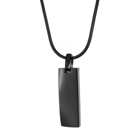 Steel Smooth Rectangle DogTag Necklace