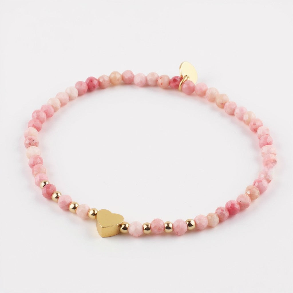 Heartstone Harmony – 3mm Gemstone Bracelet