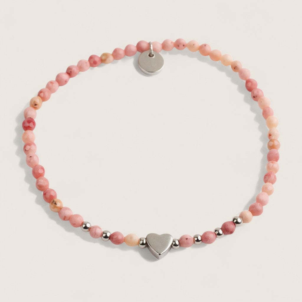 Heartstone Harmony – 3mm Gemstone Bracelet